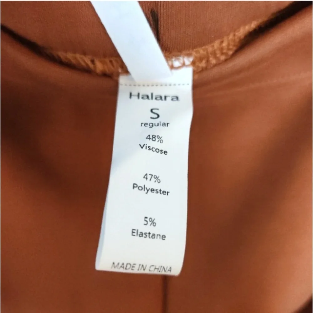 Halara Flex High Waisted Pocket Tapered Work Pants Size Small Glazed Ginger Rust - Picture 10 of 11